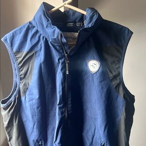 Men's Blue and Black Vest